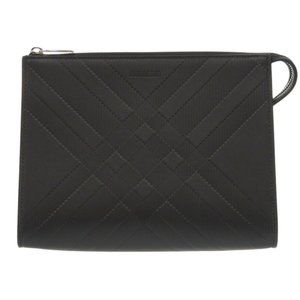 BURBERRY Black Leather Pouch